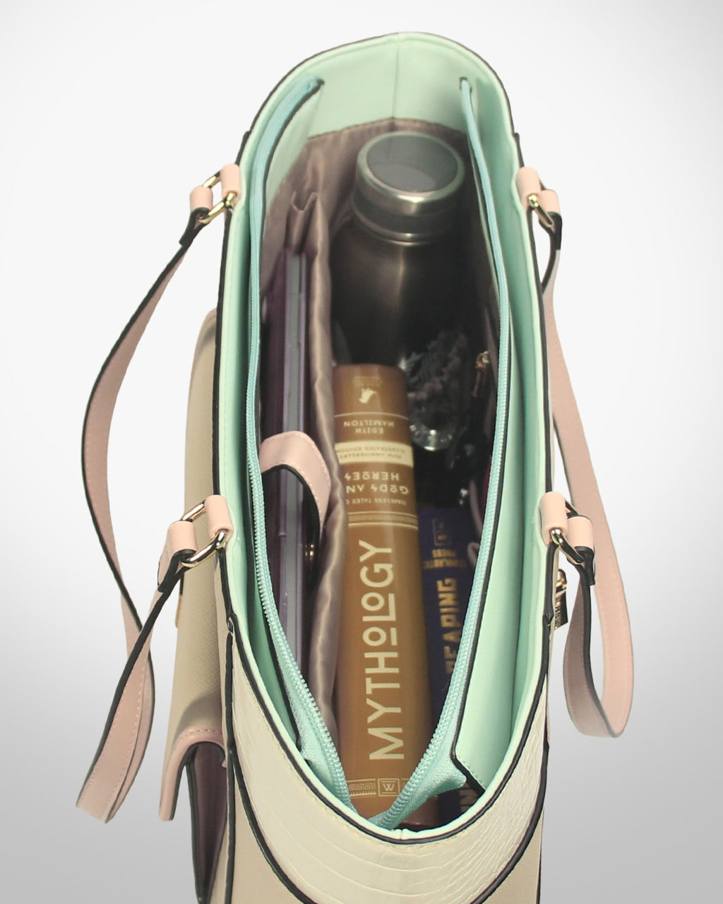 Ravenna Tote — Structured Shoulder Tote — Beige colorway, catalogue image 5