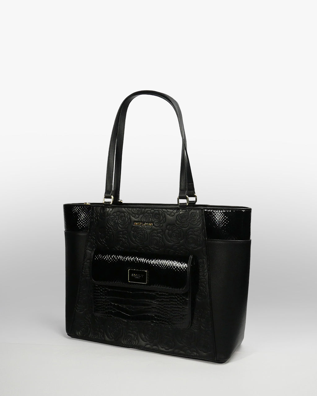 Ravenna Tote — Structured Shoulder Tote — Black colorway, catalogue image 2