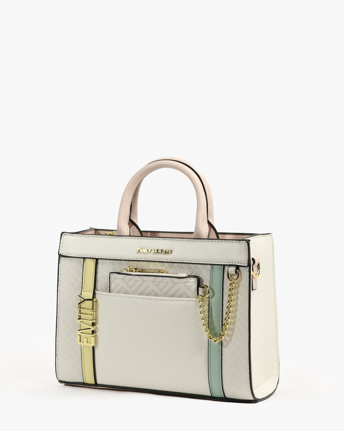 Vera Tote — Quilted Shopper Tote — White colorway, catalogue image 2