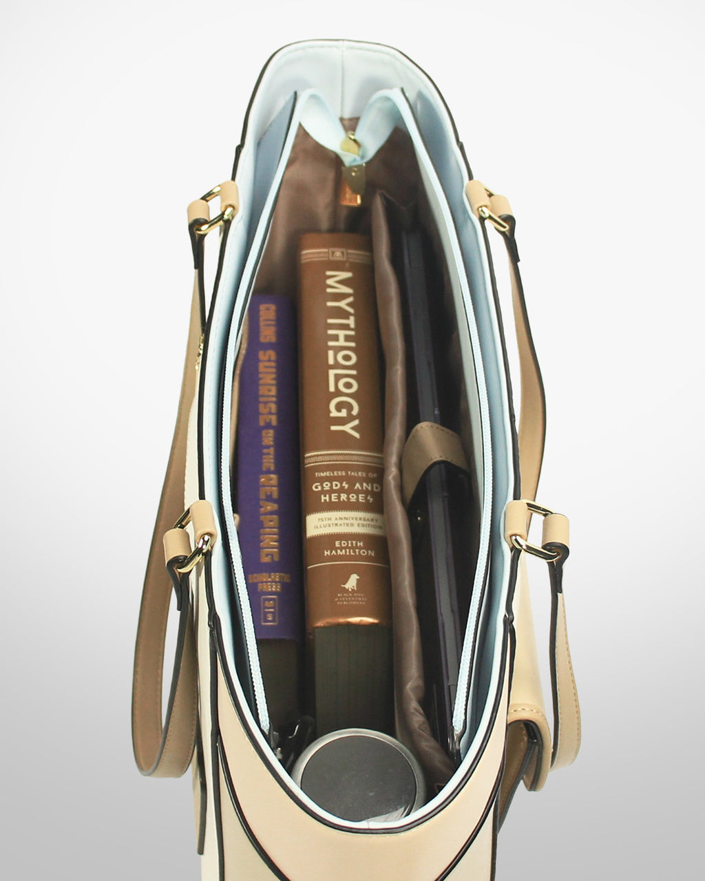 Ravenna Tote — Structured Shoulder Tote — White colorway, catalogue image 5