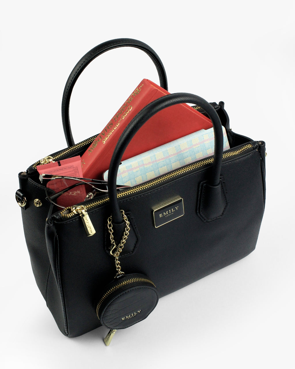 Hana Tote — Cherry Blossom Zip Tote — Black colorway, catalogue image 5