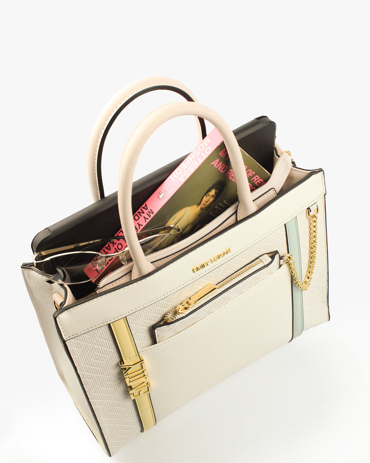 Aurore Tote — Ombré Shopper Tote — White colorway, catalogue image 5