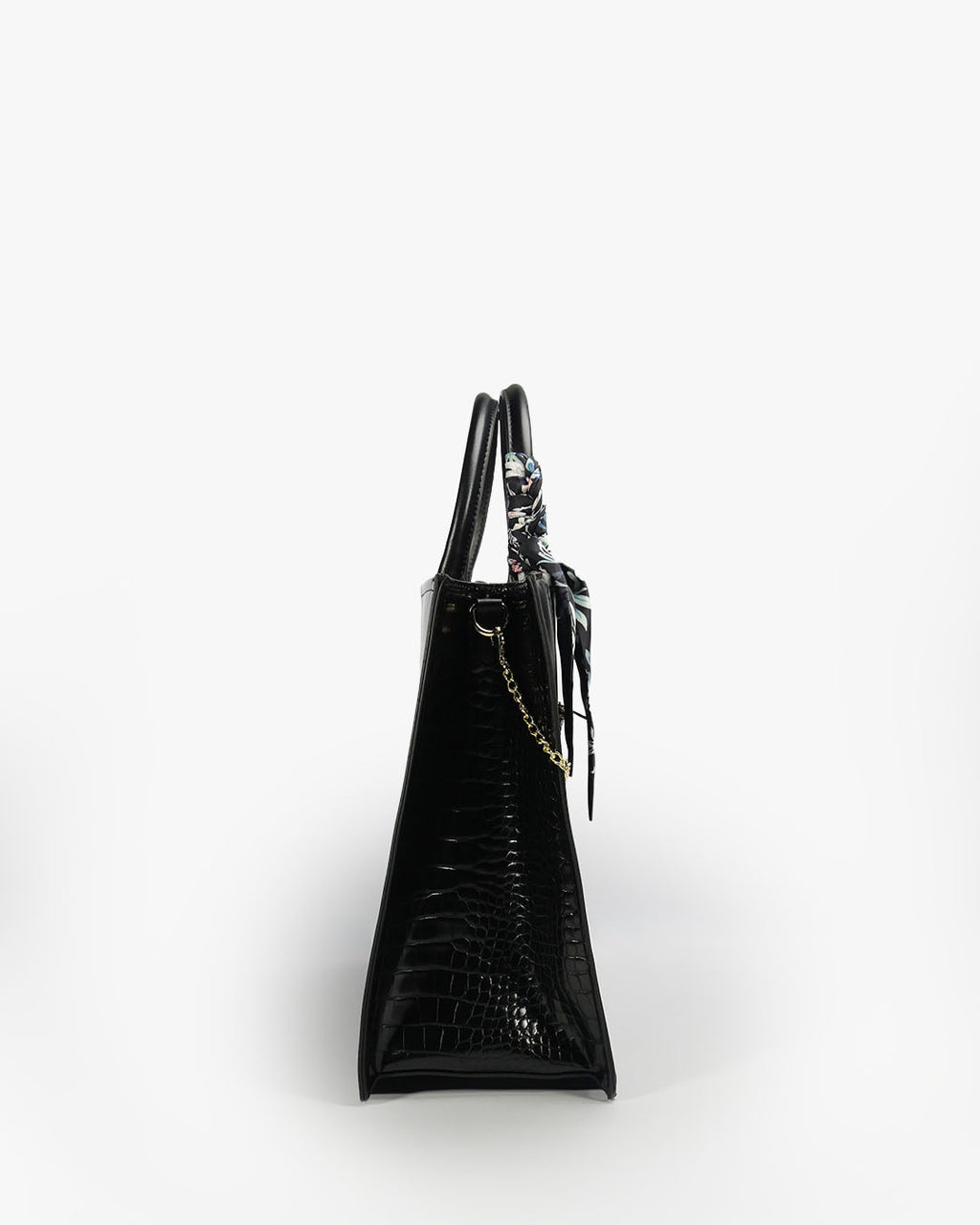 Ariana Tote — Structured Square Tote — Black colorway, catalogue image 3