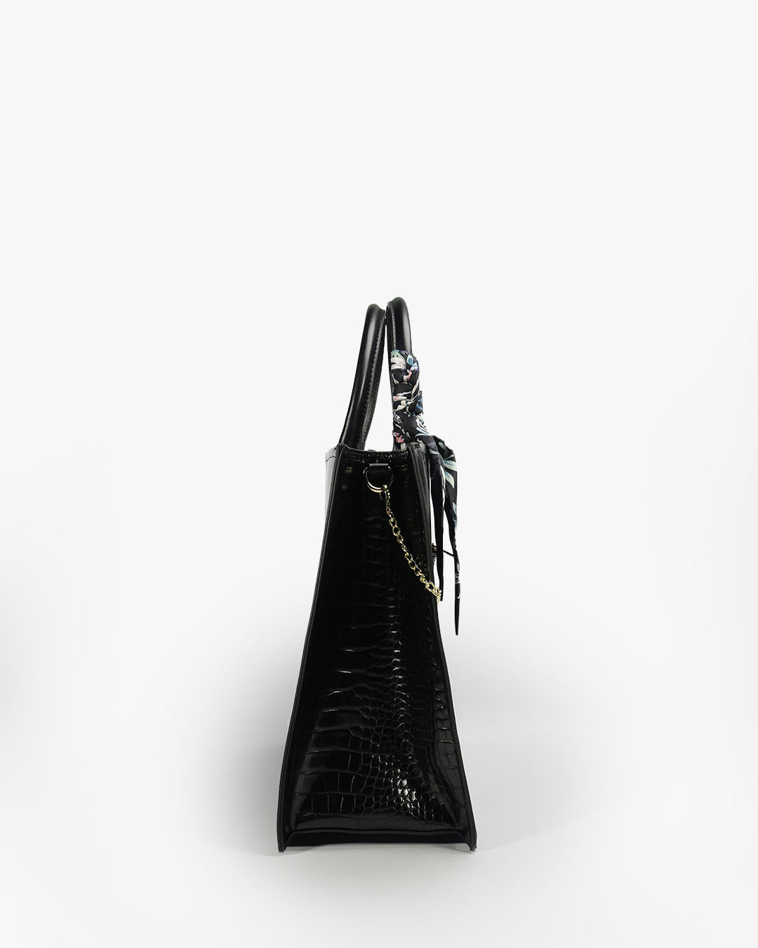 Ariana Tote — Structured Square Tote — Black colorway, catalogue image 3