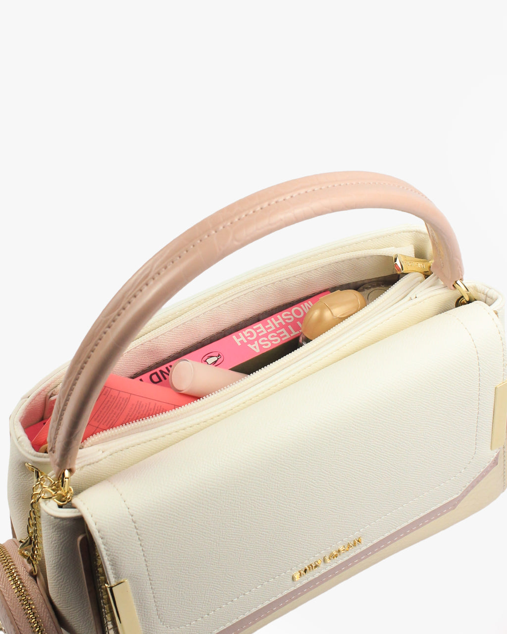 Sabrine Shoulder Bag — Flap Shoulder Bag — White colorway, catalogue image 5