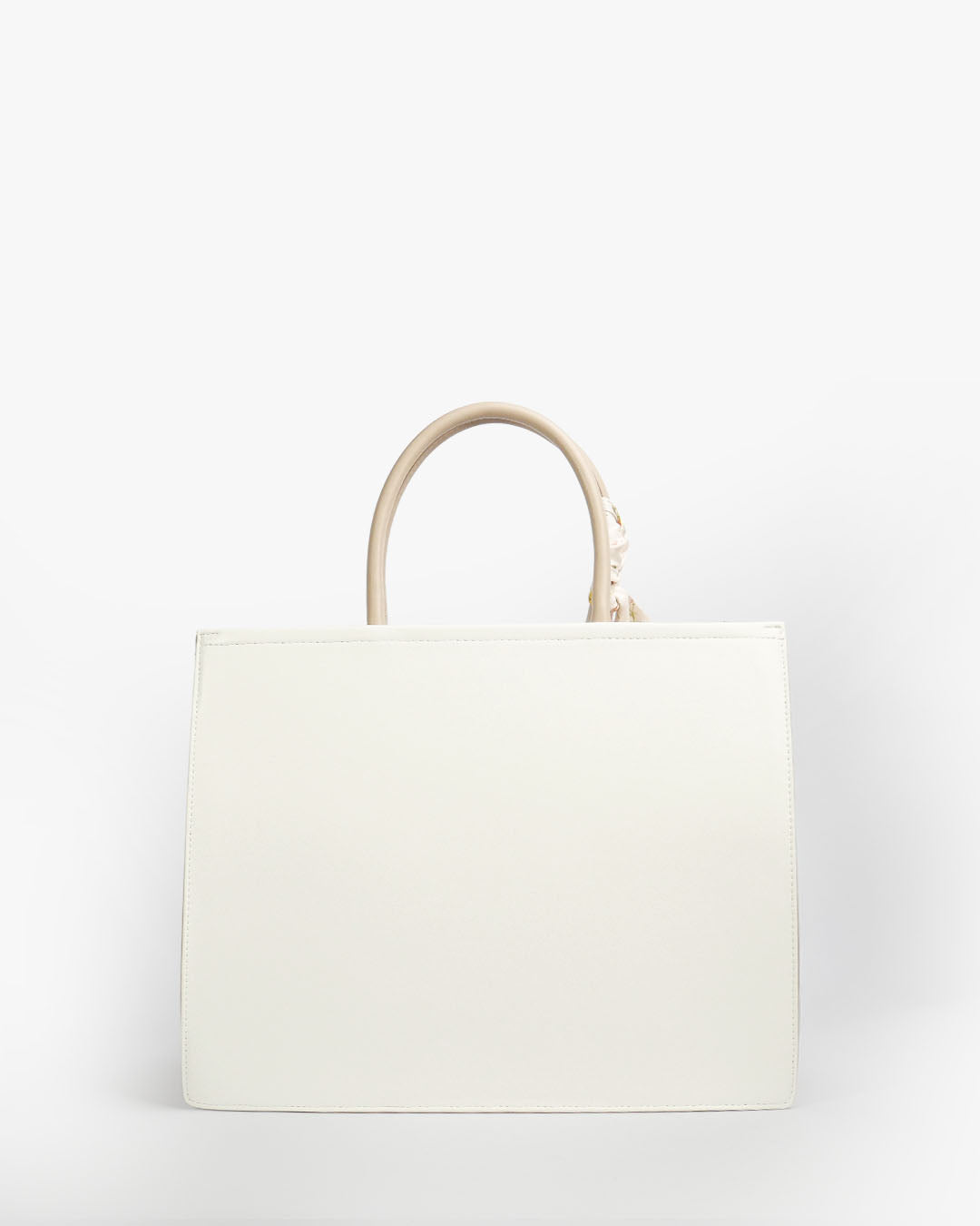 Ariana Tote — Structured Square Tote — White colorway, catalogue image 4