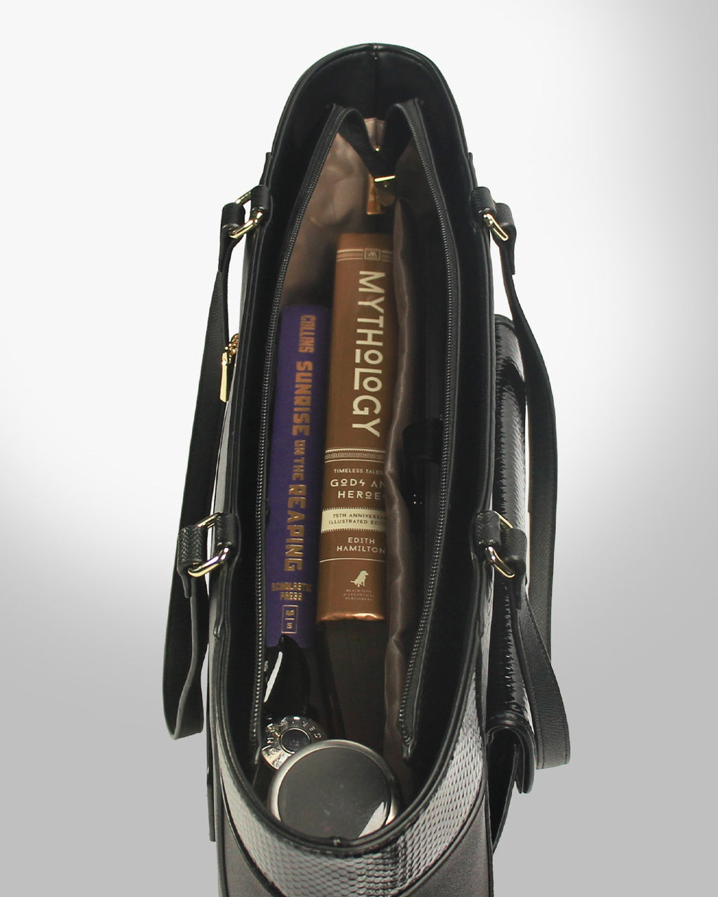 Ravenna Tote — Structured Shoulder Tote — Black colorway, catalogue image 5