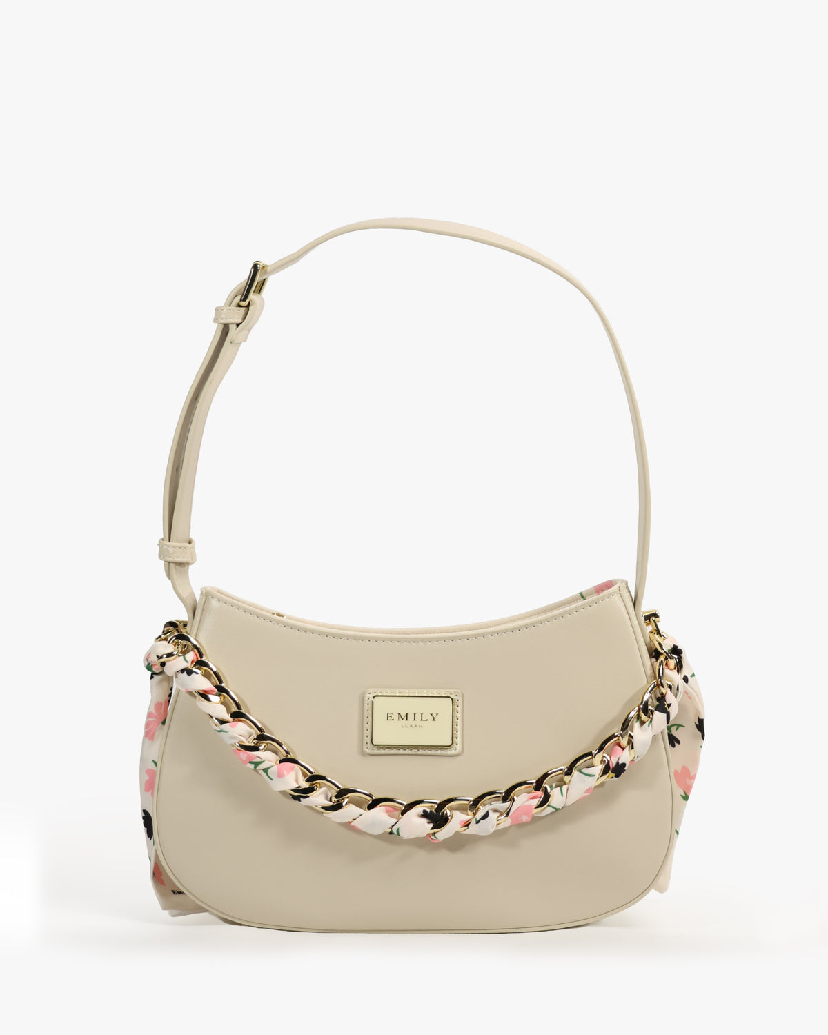 Lucia Hobo — Chain-Strap Hobo — Beige colorway, catalogue image 1