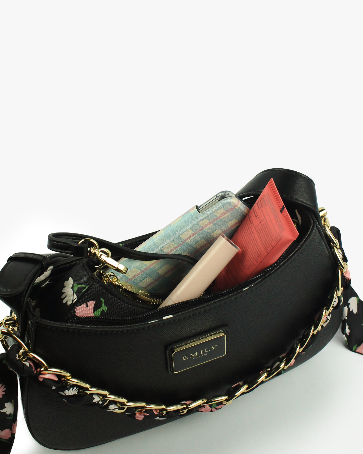 Lucia Hobo — Chain-Strap Hobo — Black colorway, catalogue image 5