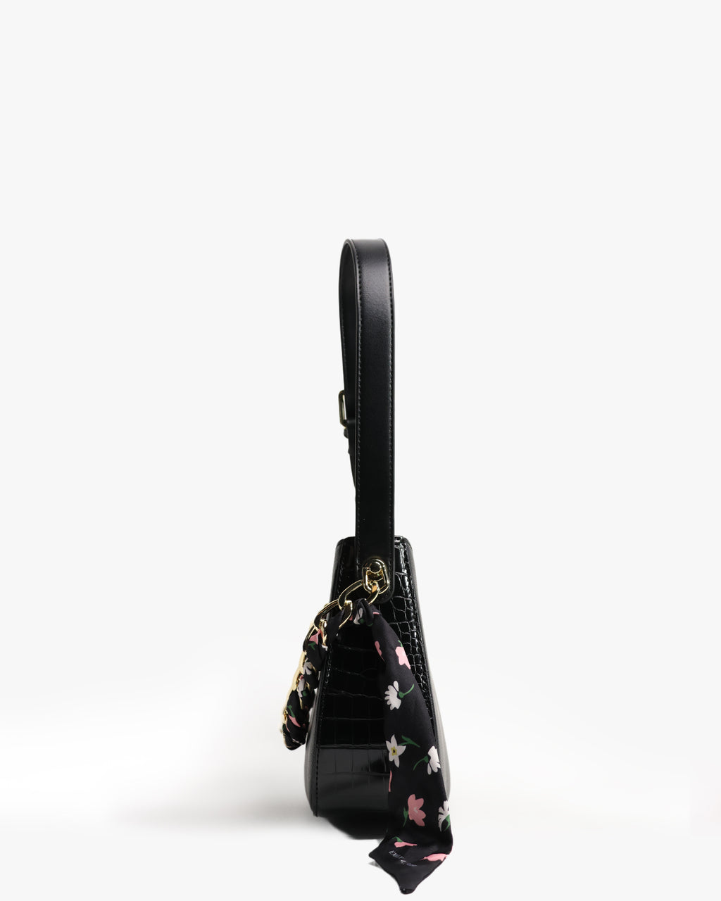 Lucia Hobo — Chain-Strap Hobo — Black colorway, catalogue image 3