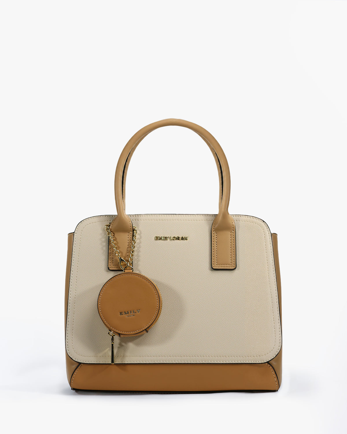 Carmela Satchel — Two-Tone Satchel — Beige colorway, catalogue image 1