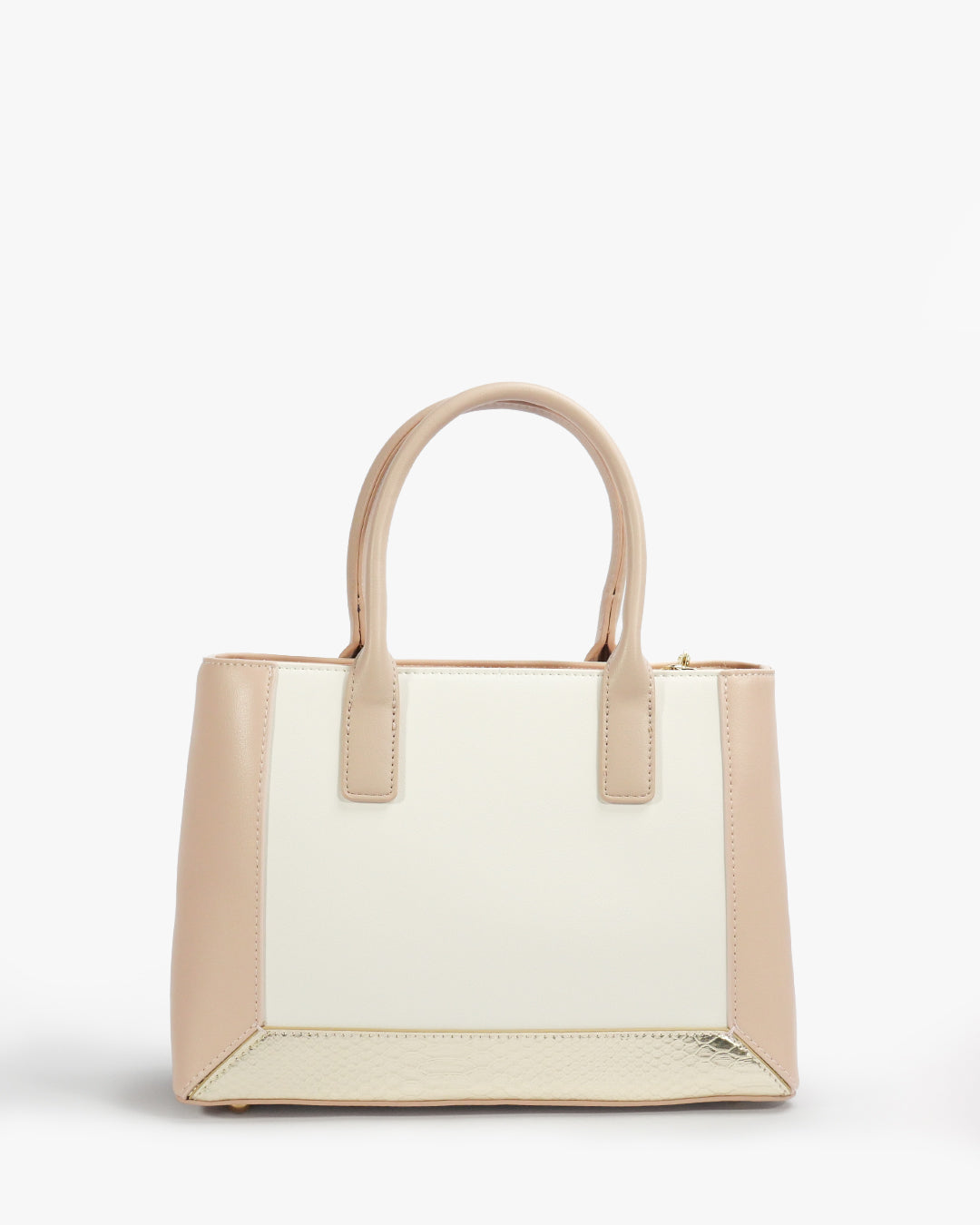 Rosette Tote — Structured Square Tote — White colorway, catalogue image 4