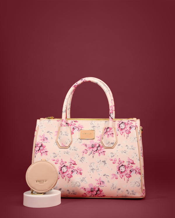 Hana Tote — Cherry Blossom Zip Tote