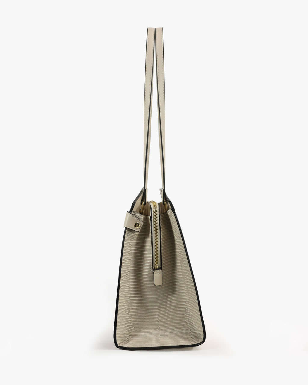 Isolde Tote — Belted Snake-Emboss Tote — Yellow colorway, catalogue image 3