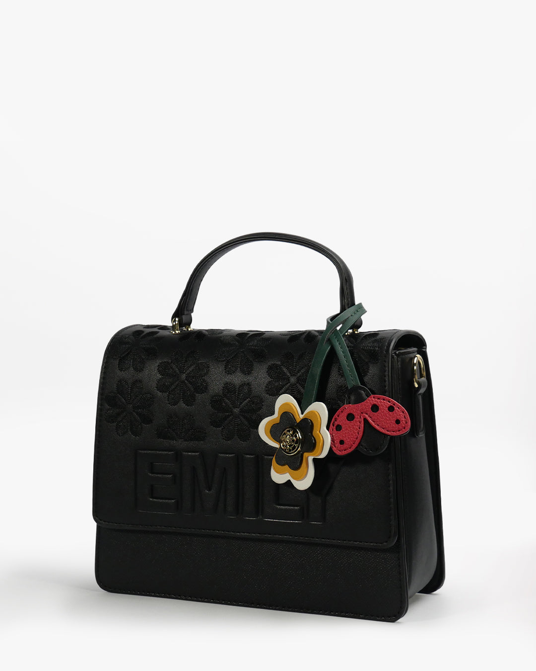 Mirabel Satchel — Flap Satchel — Black colorway, catalogue image 2