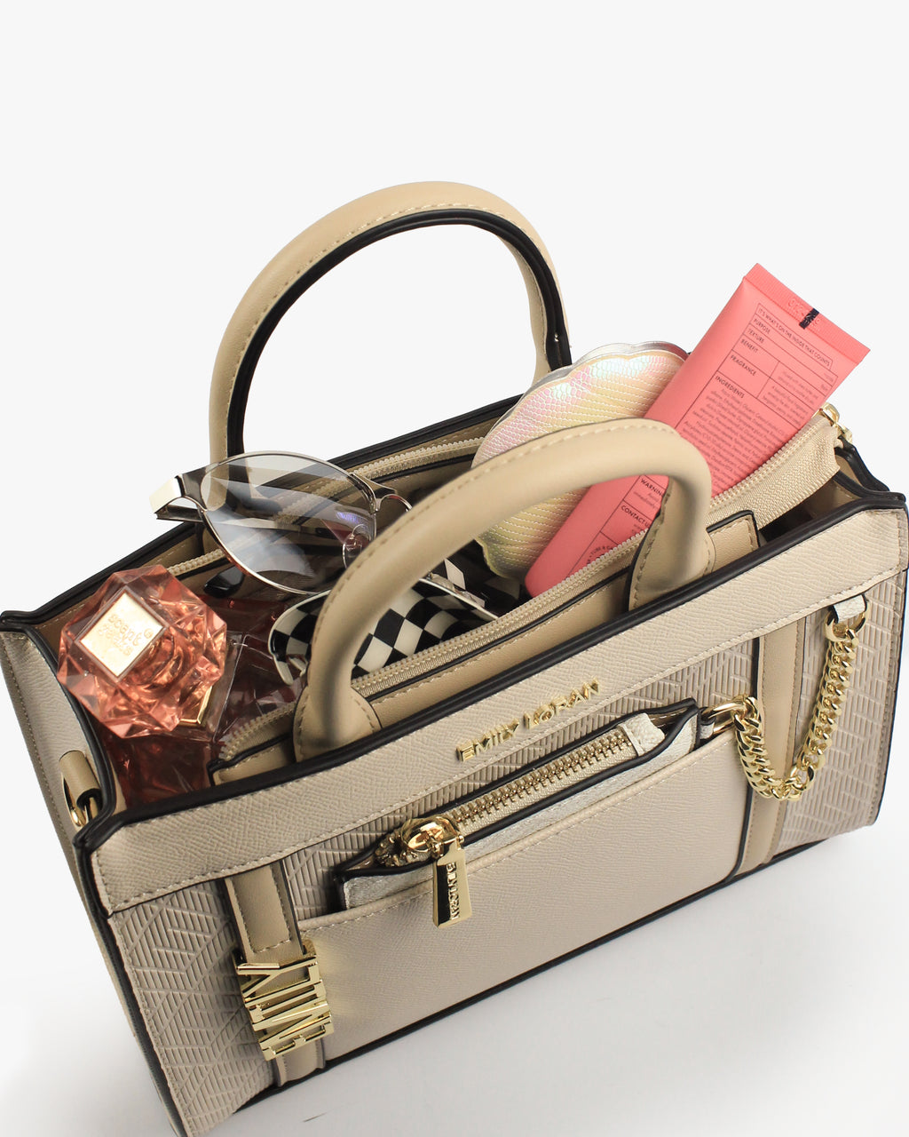 Vera Tote — Quilted Shopper Tote — Beige colorway, catalogue image 5