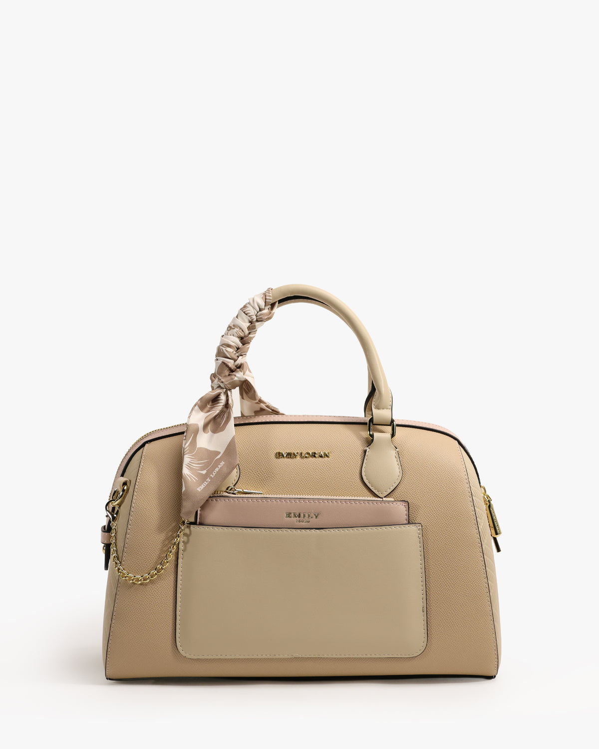Noor Boston — Floral Boston Bag — Beige colorway, catalogue image 1