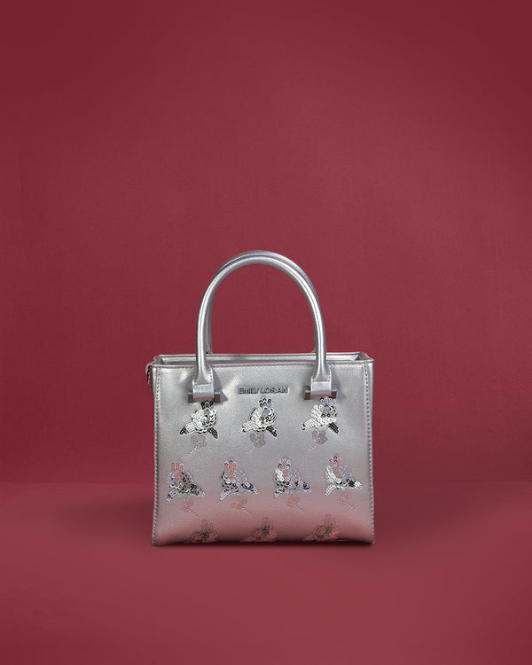 Lumina Sequin Flower Mini Tote
