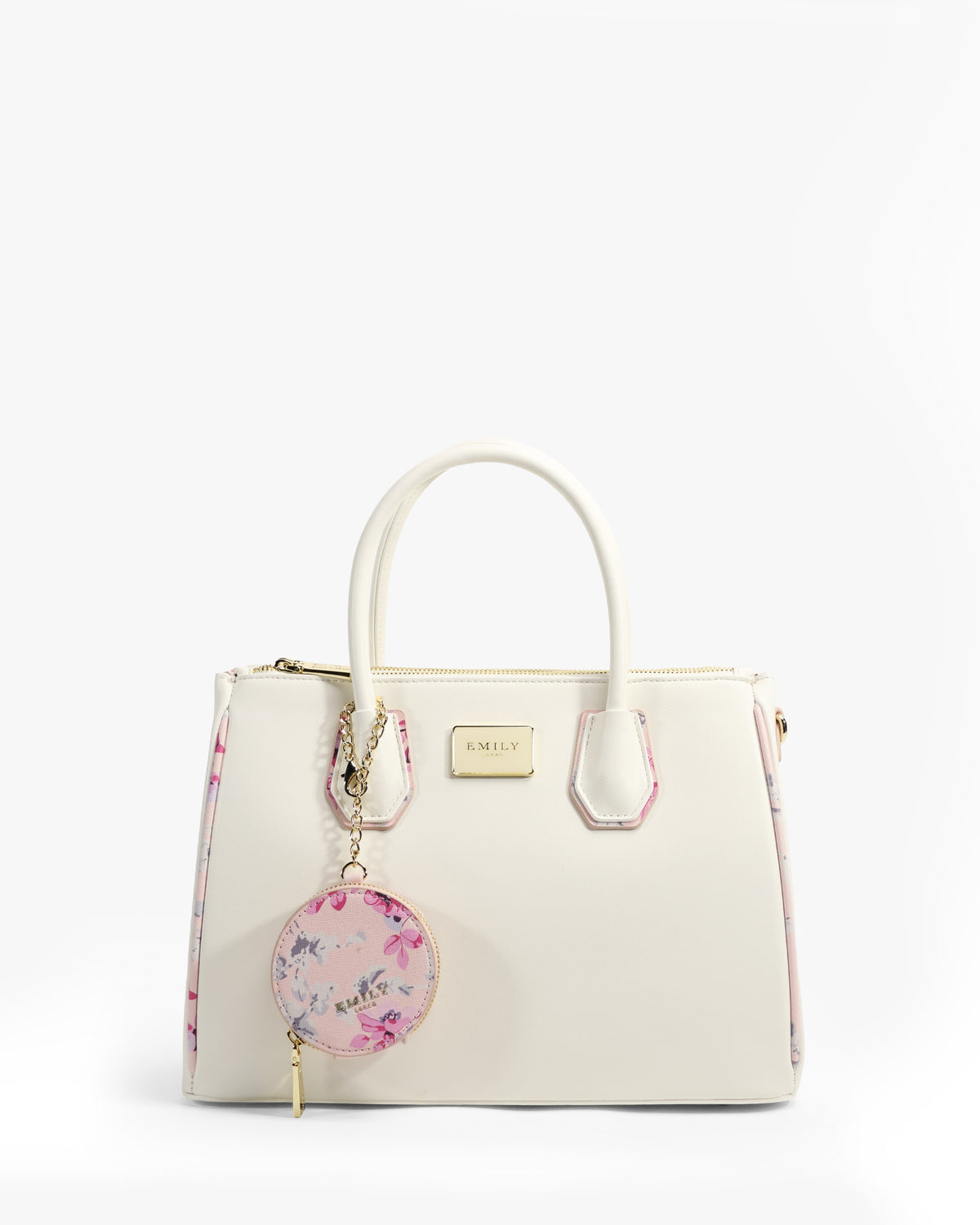 Hana Tote — Cherry Blossom Zip Tote — White colorway, catalogue image 1