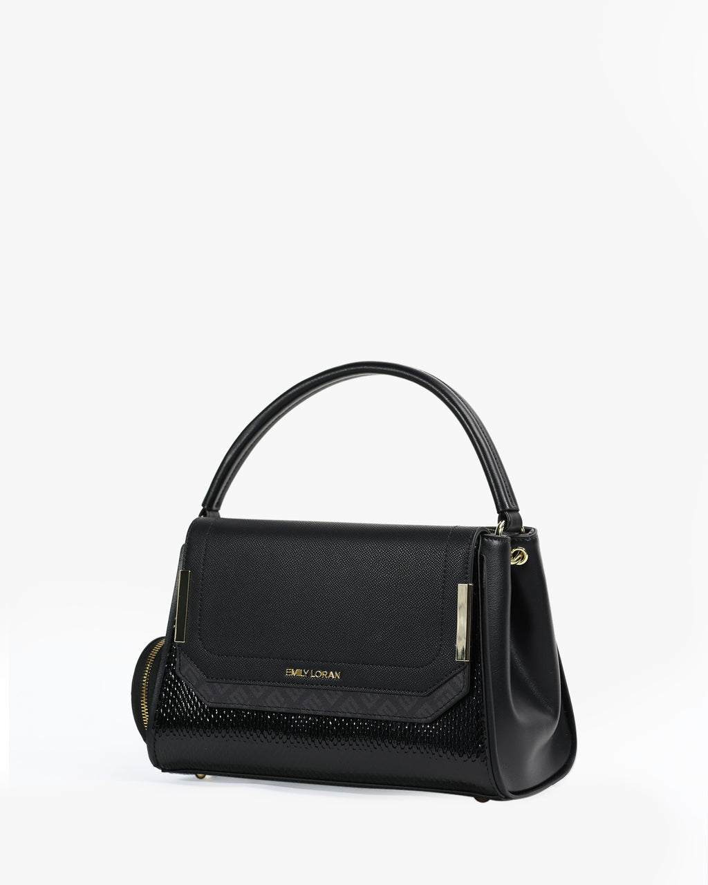 Sabrine Shoulder Bag — Flap Shoulder Bag — Black colorway, catalogue image 2