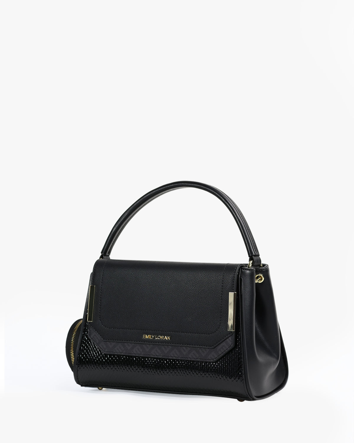 Sabrine Shoulder Bag — Flap Shoulder Bag — Black colorway, catalogue image 2