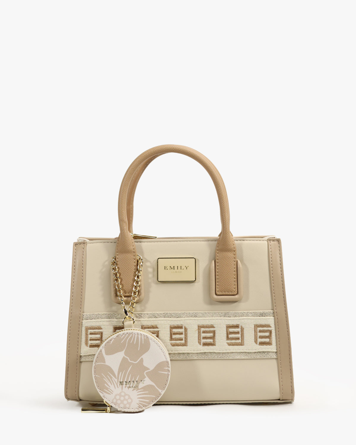 Lilia Mini Tote — Mini Structured Tote — Beige colorway, catalogue image 1