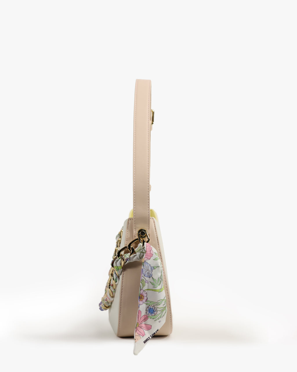 Lucia Hobo — Chain-Strap Hobo — White colorway, catalogue image 3