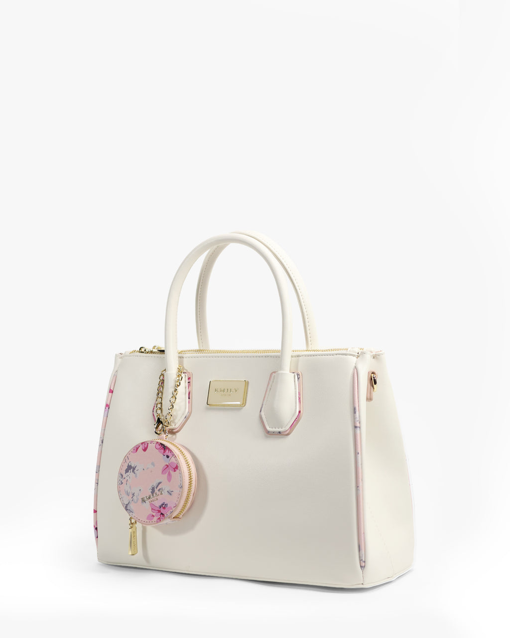Hana Tote — Cherry Blossom Zip Tote — White colorway, catalogue image 2