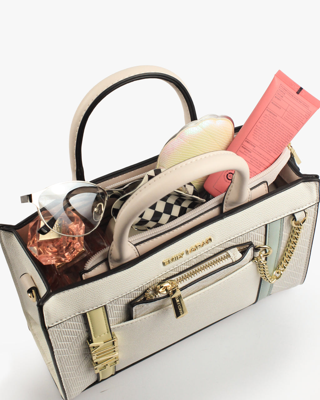 Vera Tote — Quilted Shopper Tote — White colorway, catalogue image 5