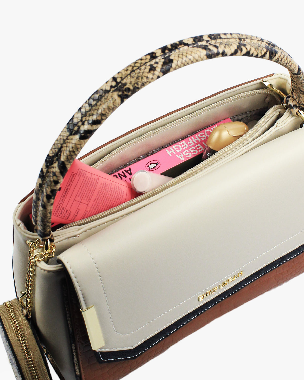 Sabrine Shoulder Bag — Flap Shoulder Bag — Beige colorway, catalogue image 5