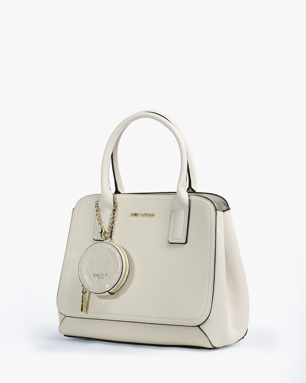 Carmela Satchel — Two-Tone Satchel — White colorway, catalogue image 2
