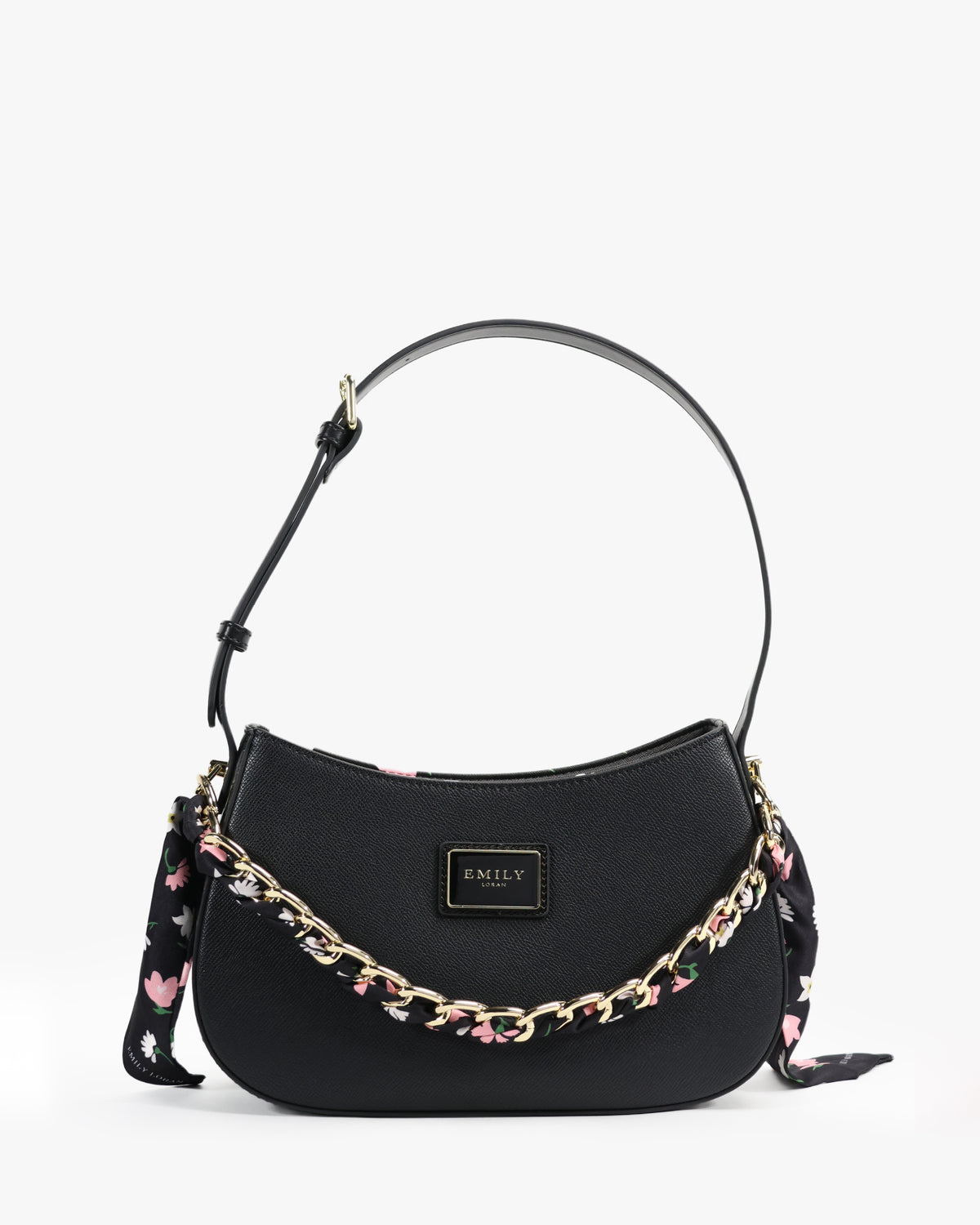 Lucia Hobo — Chain-Strap Hobo — Black colorway, catalogue image 1