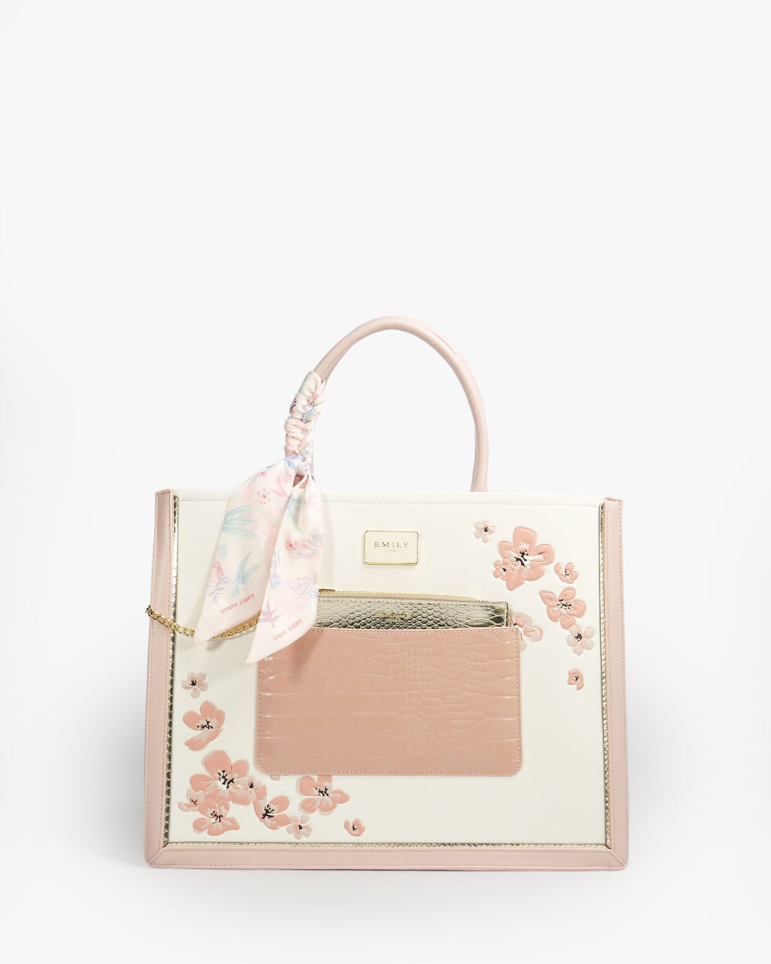 Ariana Tote — Structured Square Tote — Pink colorway, catalogue image 1