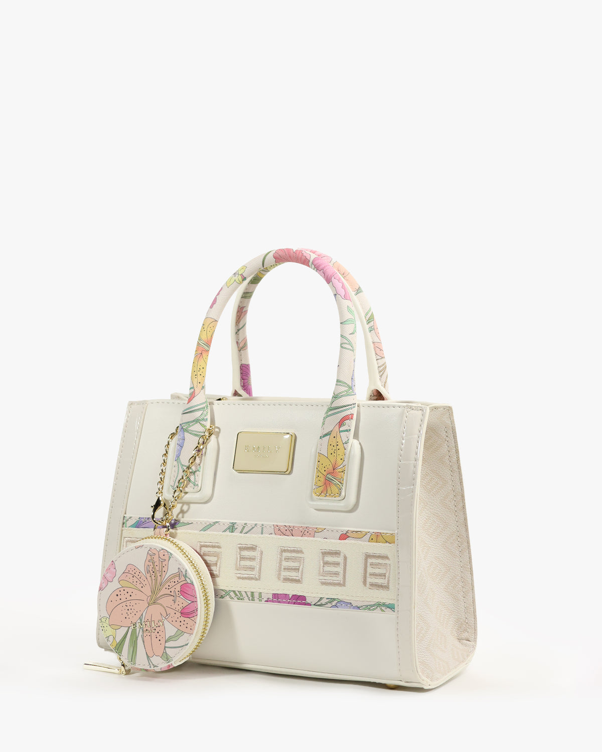 Lilia Mini Tote — Mini Structured Tote — White colorway, catalogue image 2