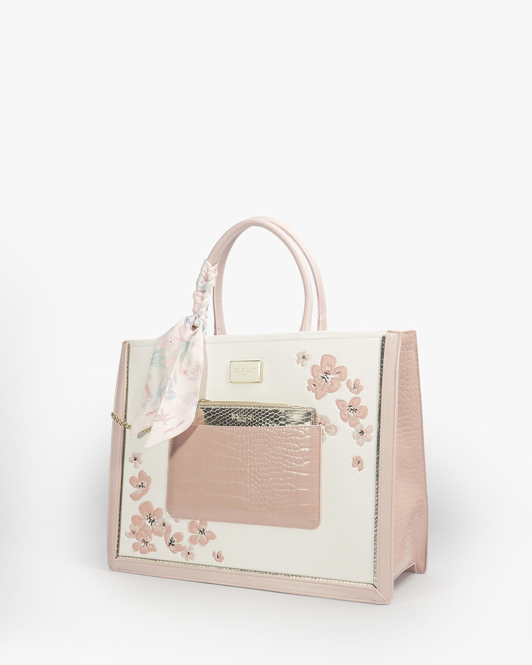 Ariana Tote — Structured Square Tote — Pink colorway, catalogue image 2