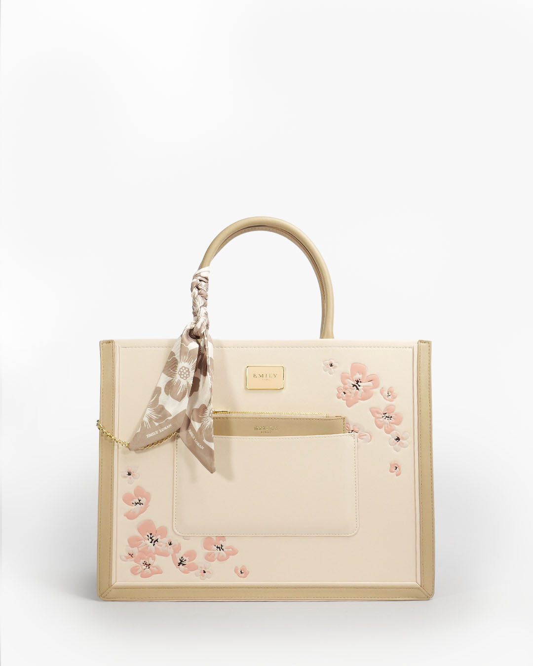 Ariana Tote — Structured Square Tote — Beige colorway, catalogue image 1