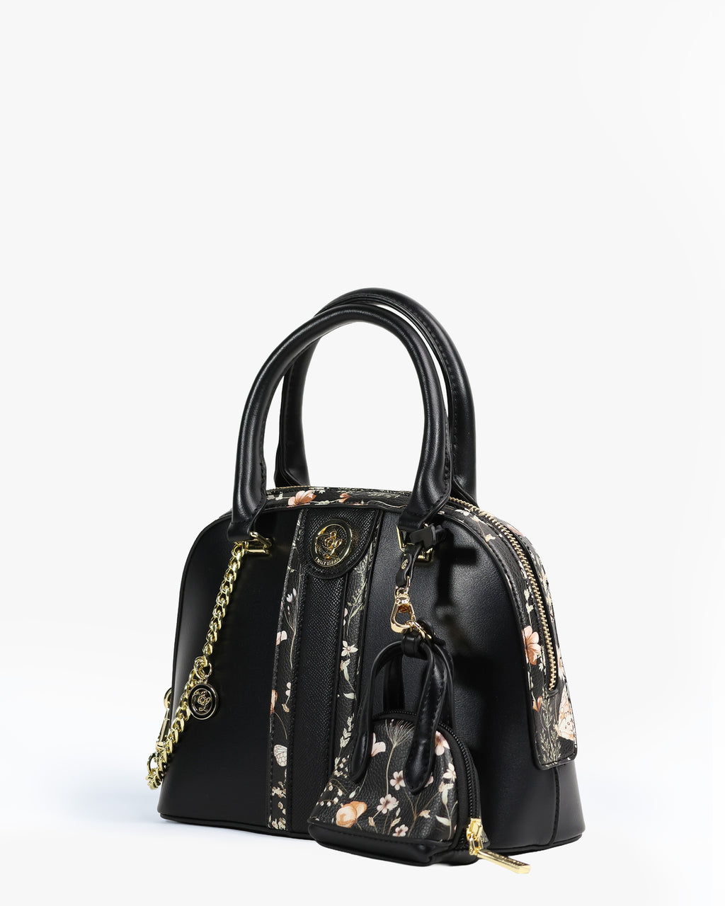 Mireya Dome Satchel — Floral Dome Satchel — Black colorway, catalogue image 2