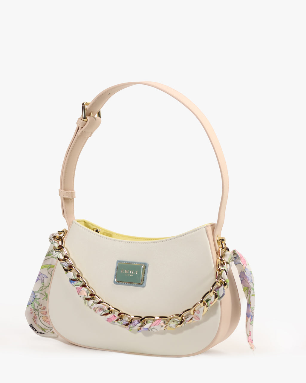 Lucia Hobo — Chain-Strap Hobo — White colorway, catalogue image 2