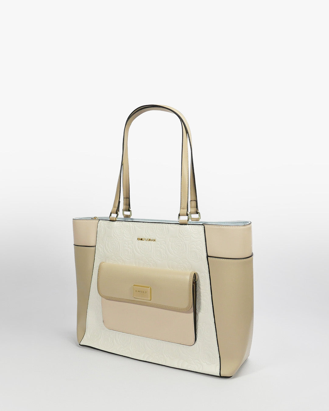 Ravenna Tote — Structured Shoulder Tote — White colorway, catalogue image 2