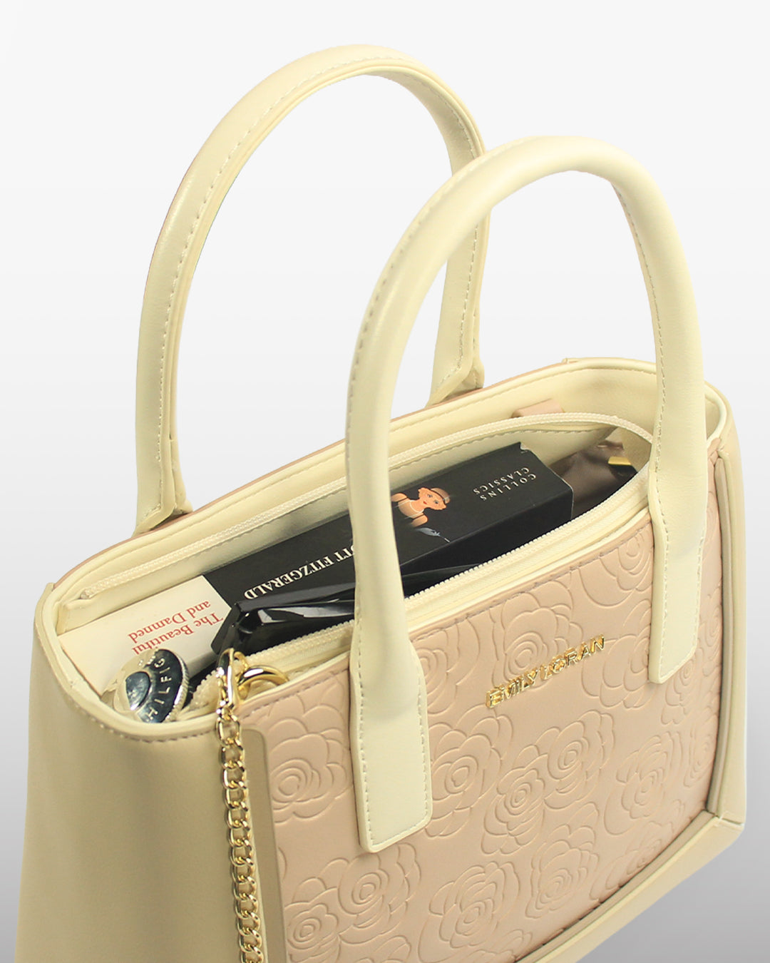 Rosette Tote — Structured Square Tote — Pink colorway, catalogue image 5