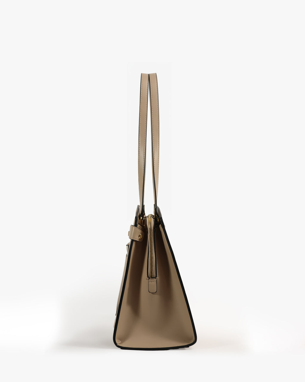 Isolde Tote — Belted Snake-Emboss Tote — Beige colorway, catalogue image 3