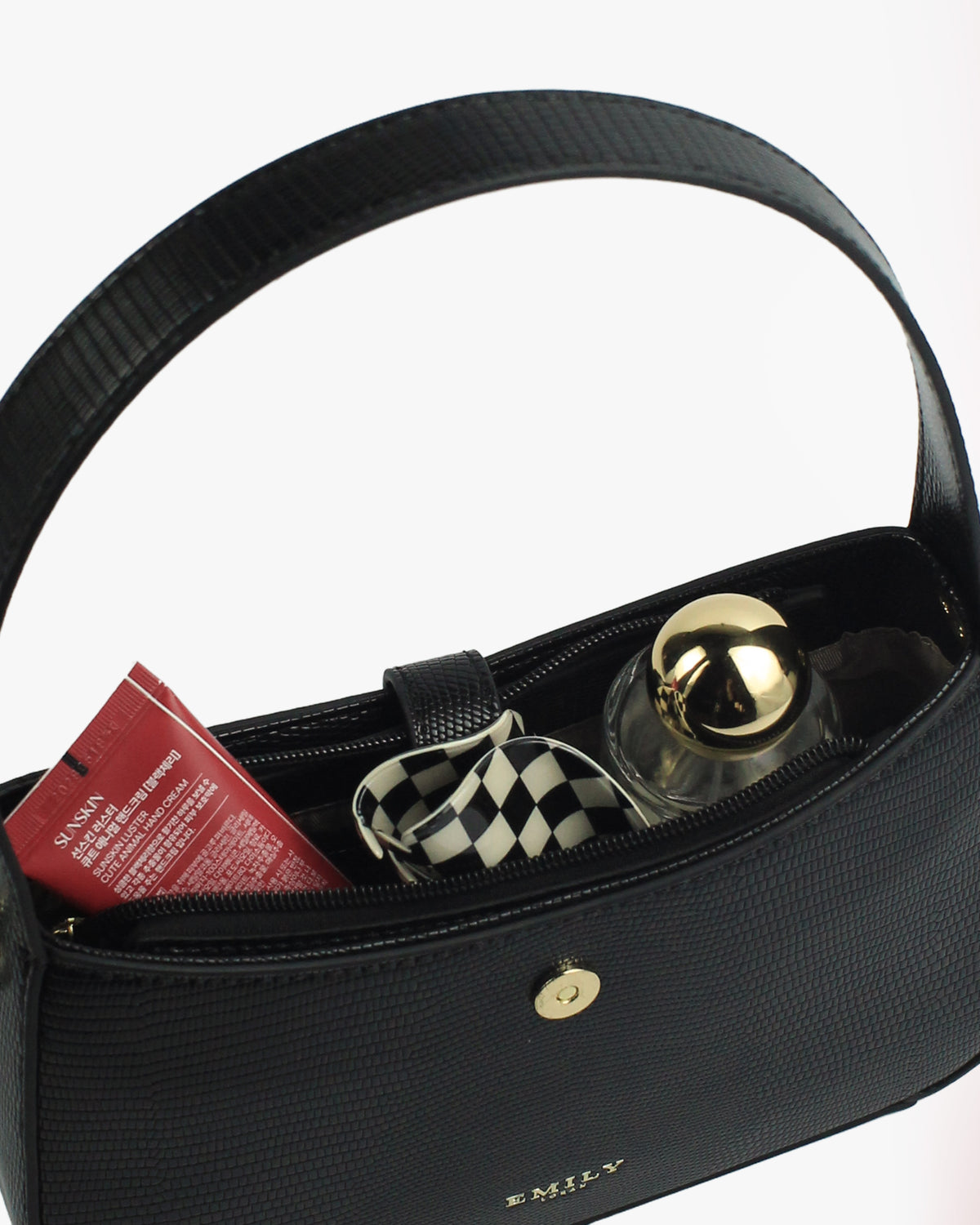 Azura Shoulder Bag — Watercolor Shoulder Bag — Black colorway, catalogue image 5