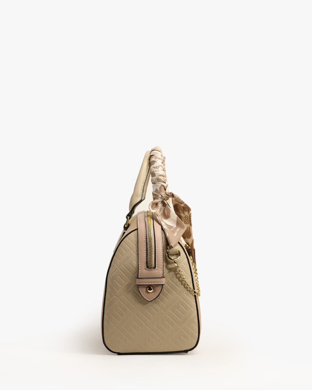 Noor Boston — Floral Boston Bag — Beige colorway, catalogue image 3