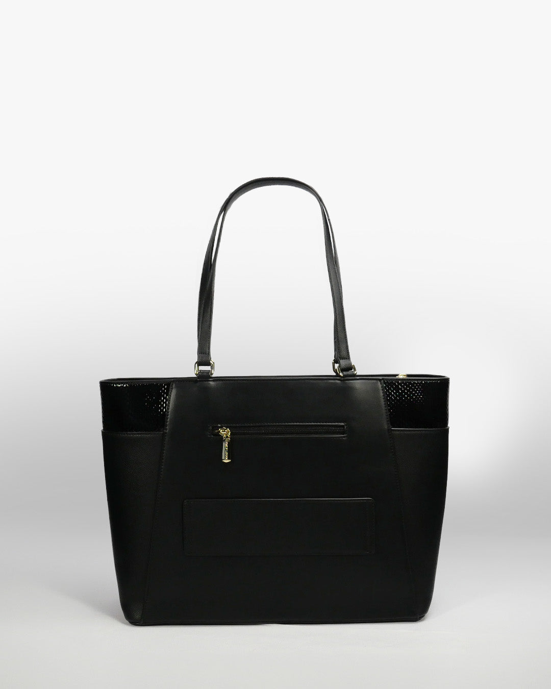 Ravenna Tote — Structured Shoulder Tote — Black colorway, catalogue image 4