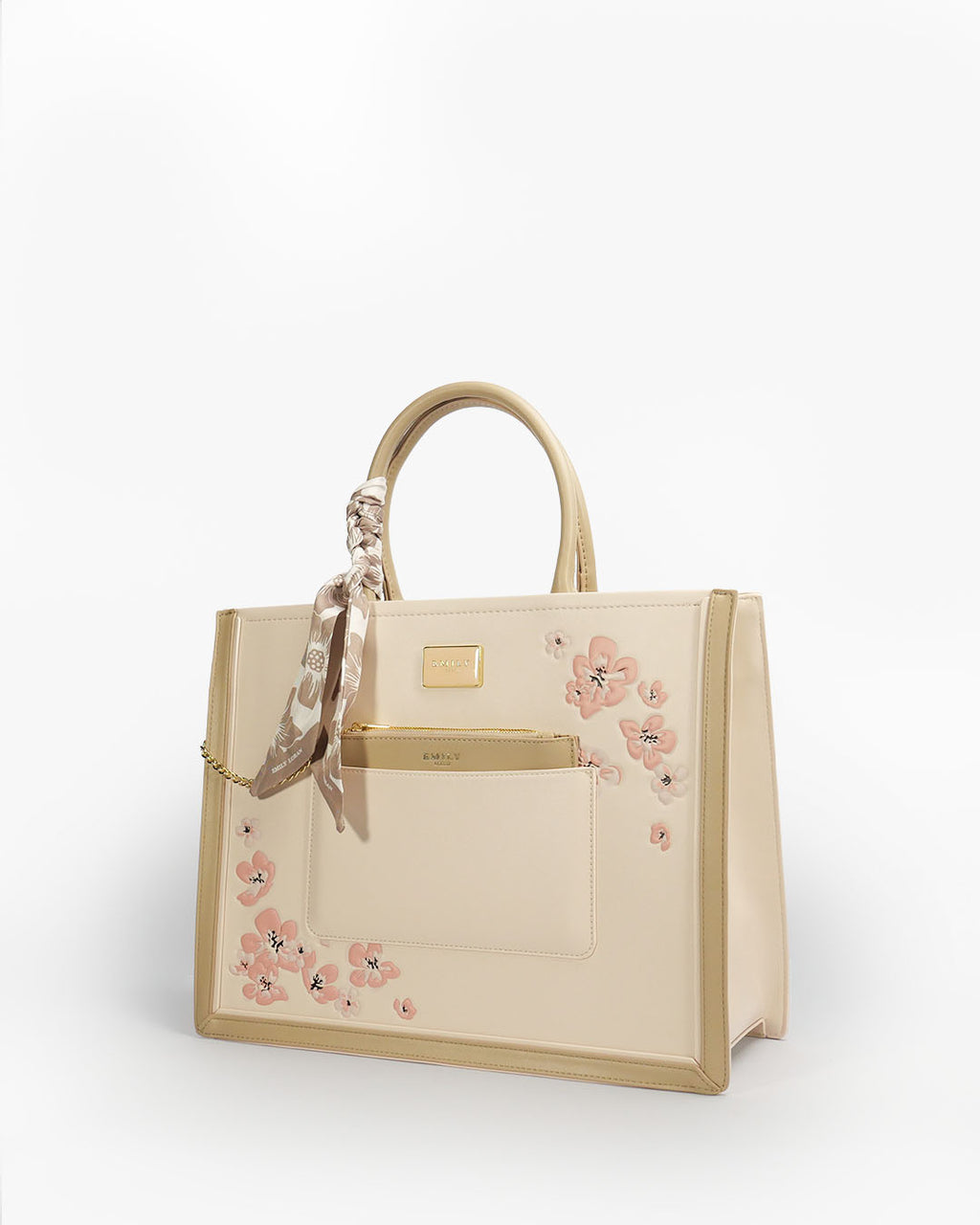 Ariana Tote — Structured Square Tote — Beige colorway, catalogue image 2