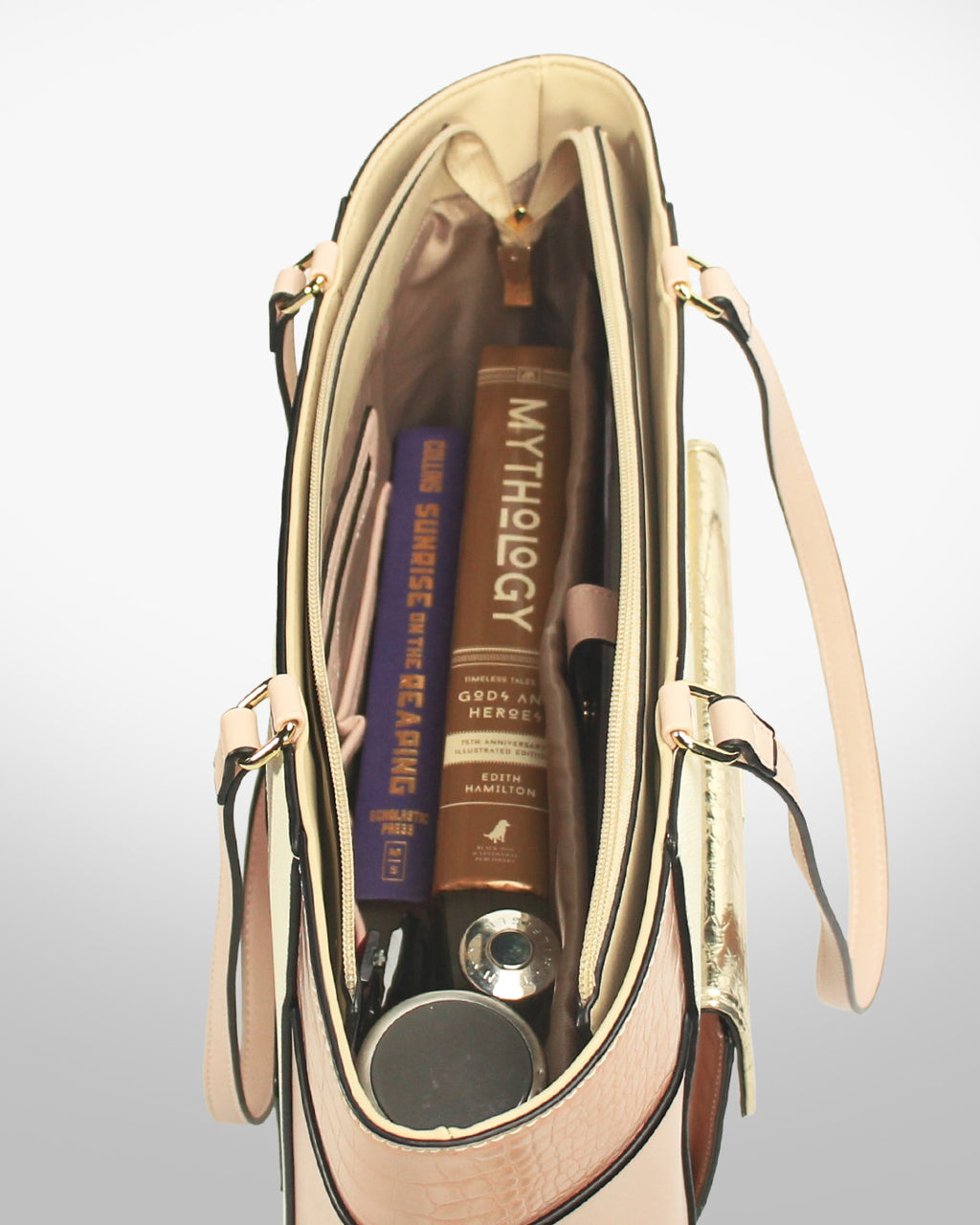Ravenna Tote — Structured Shoulder Tote — Pink colorway, catalogue image 5