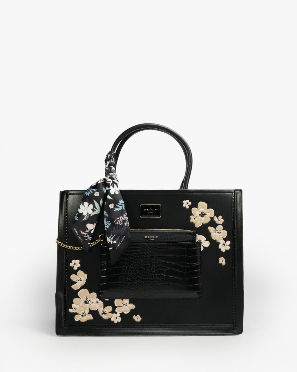 Ariana Tote — Structured Square Tote — Black colorway, catalogue image 1