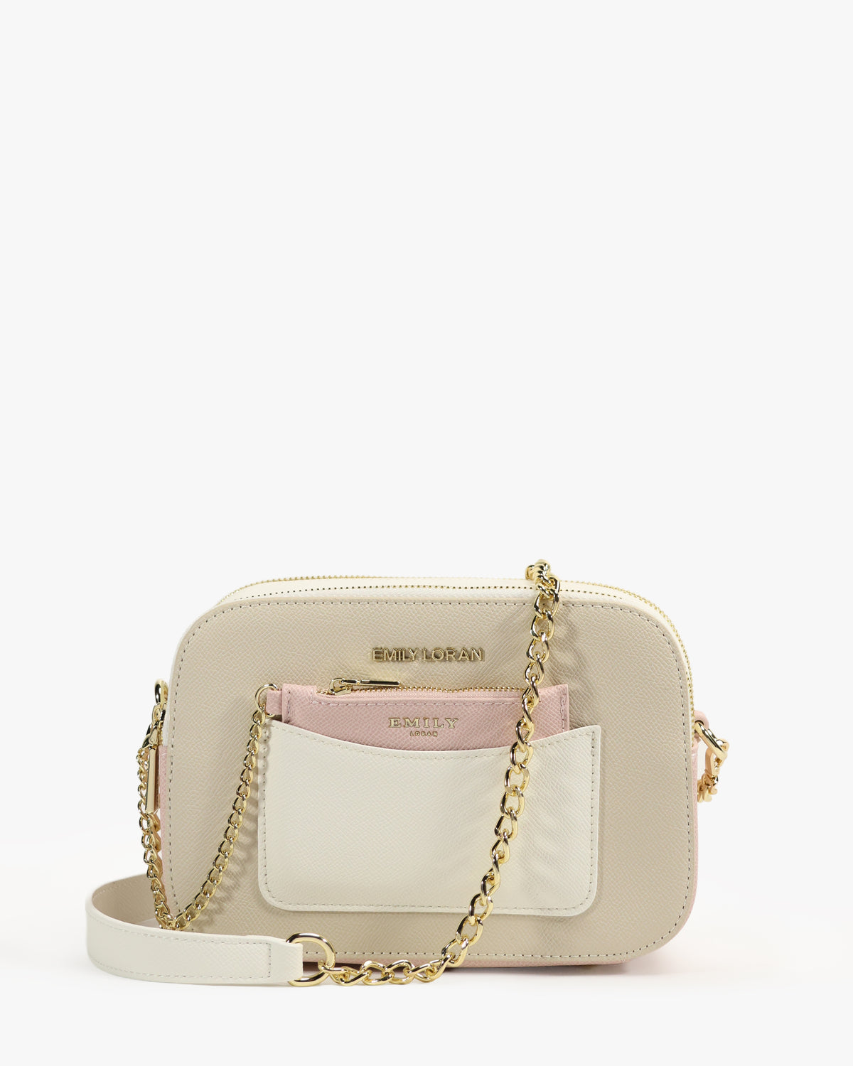Selene Crossbody — Chain Crossbody — Beige colorway, catalogue image 1