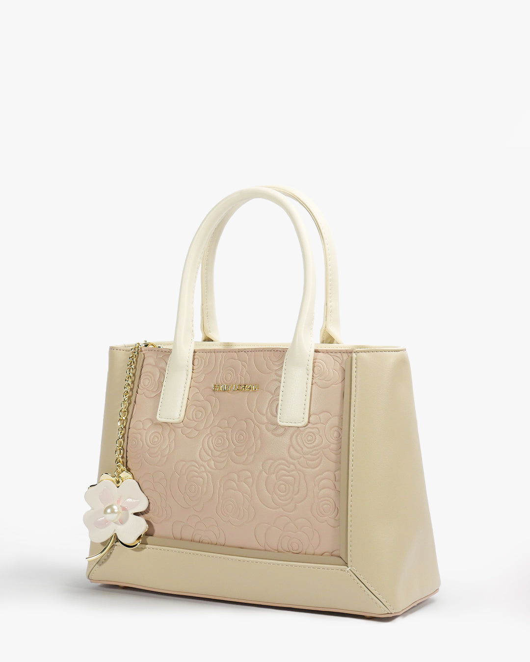 Rosette Tote — Structured Square Tote — Pink colorway, catalogue image 2
