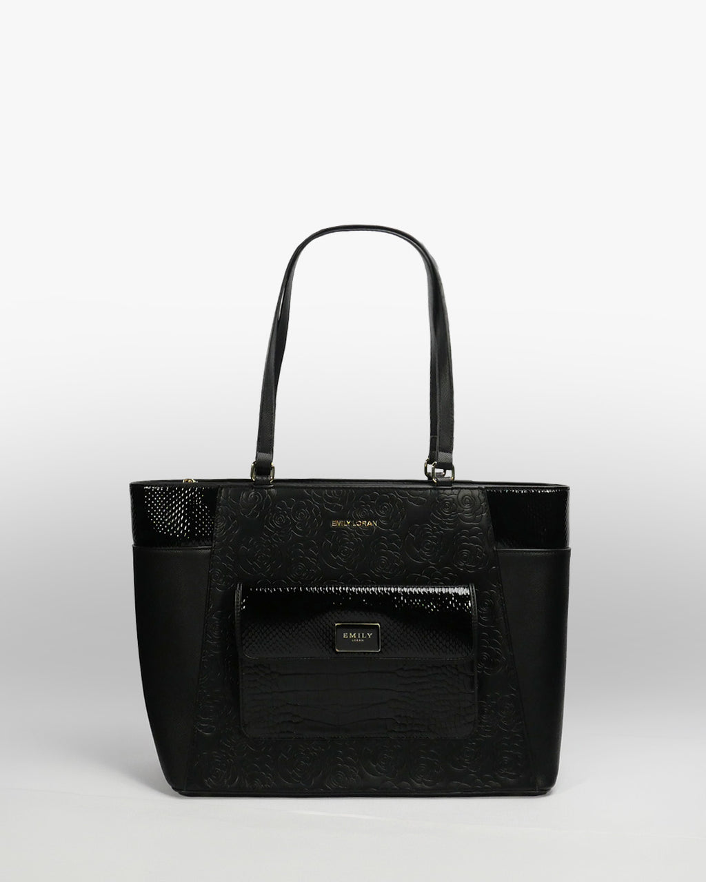 Ravenna Tote — Structured Shoulder Tote — Black colorway, catalogue image 1
